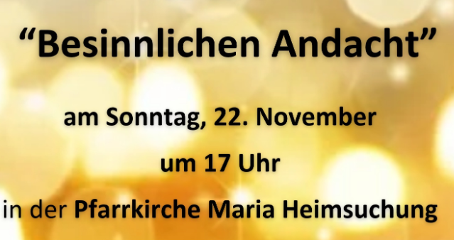 Besinnliche Andacht
